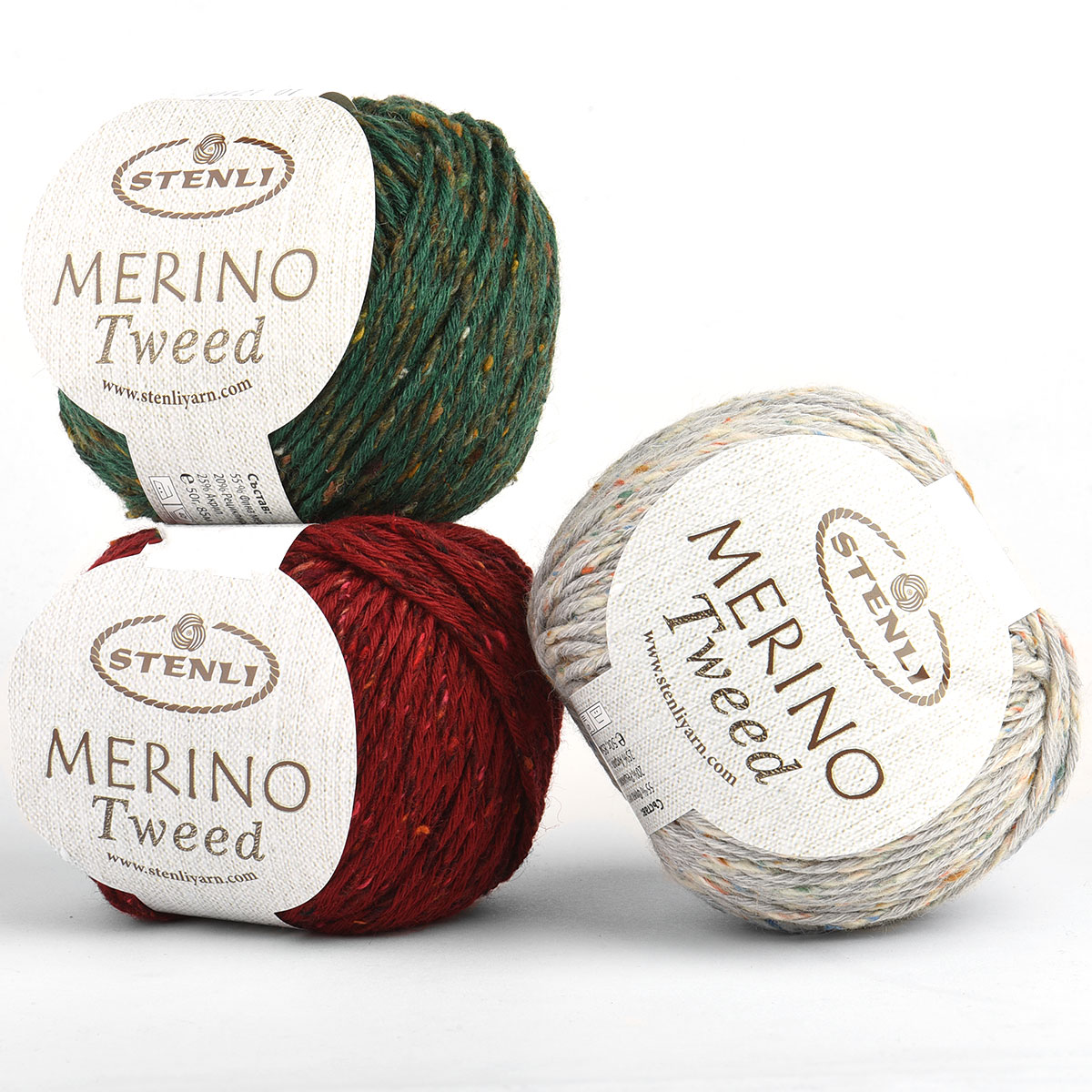 Stenli Merino Tweed - merino/hedvábí/akryl
